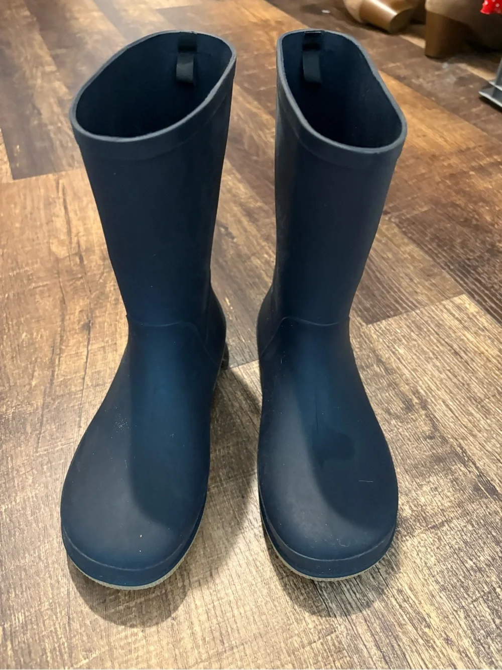 Cat & Jack Kids Tall Navy Rubber Rain Boots
